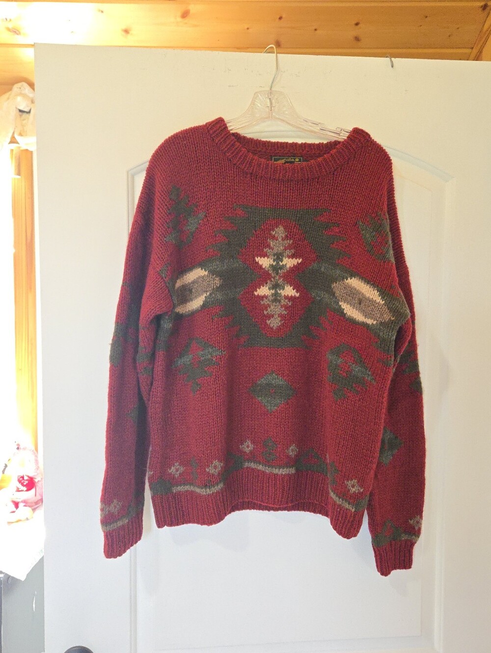 Vintage 90s Eddie Bauer Wool Knit Sweater, SIZE L